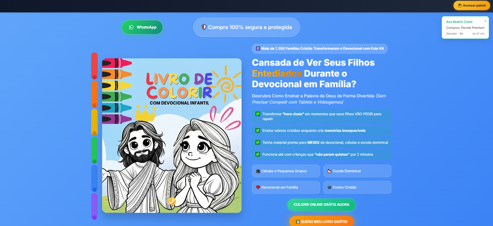 Preview do projeto Livro Colorir Cristão